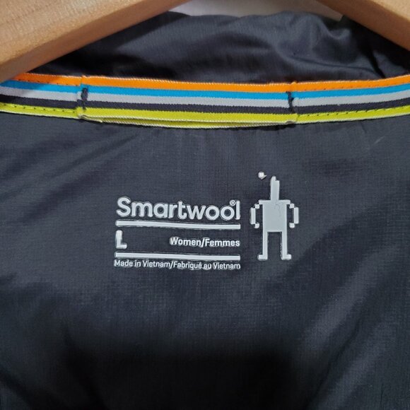 SMARTWOOL Phd Ultra Light Sport Anorak Windbreaker Coat Jacket Black Women Large - Picture 13 of 16
